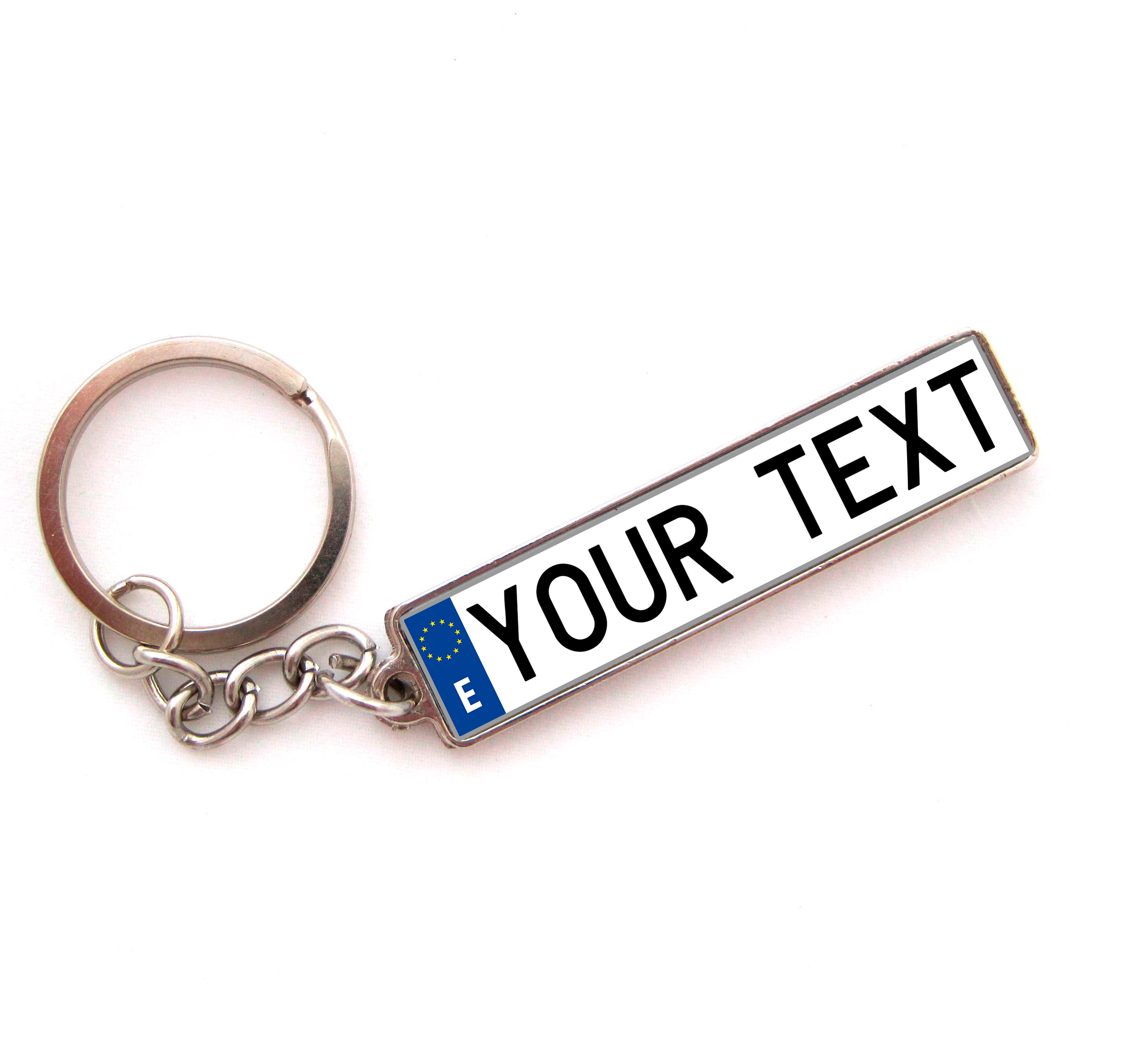 Personalized Custom Name License Spain Plate Metal Keychain